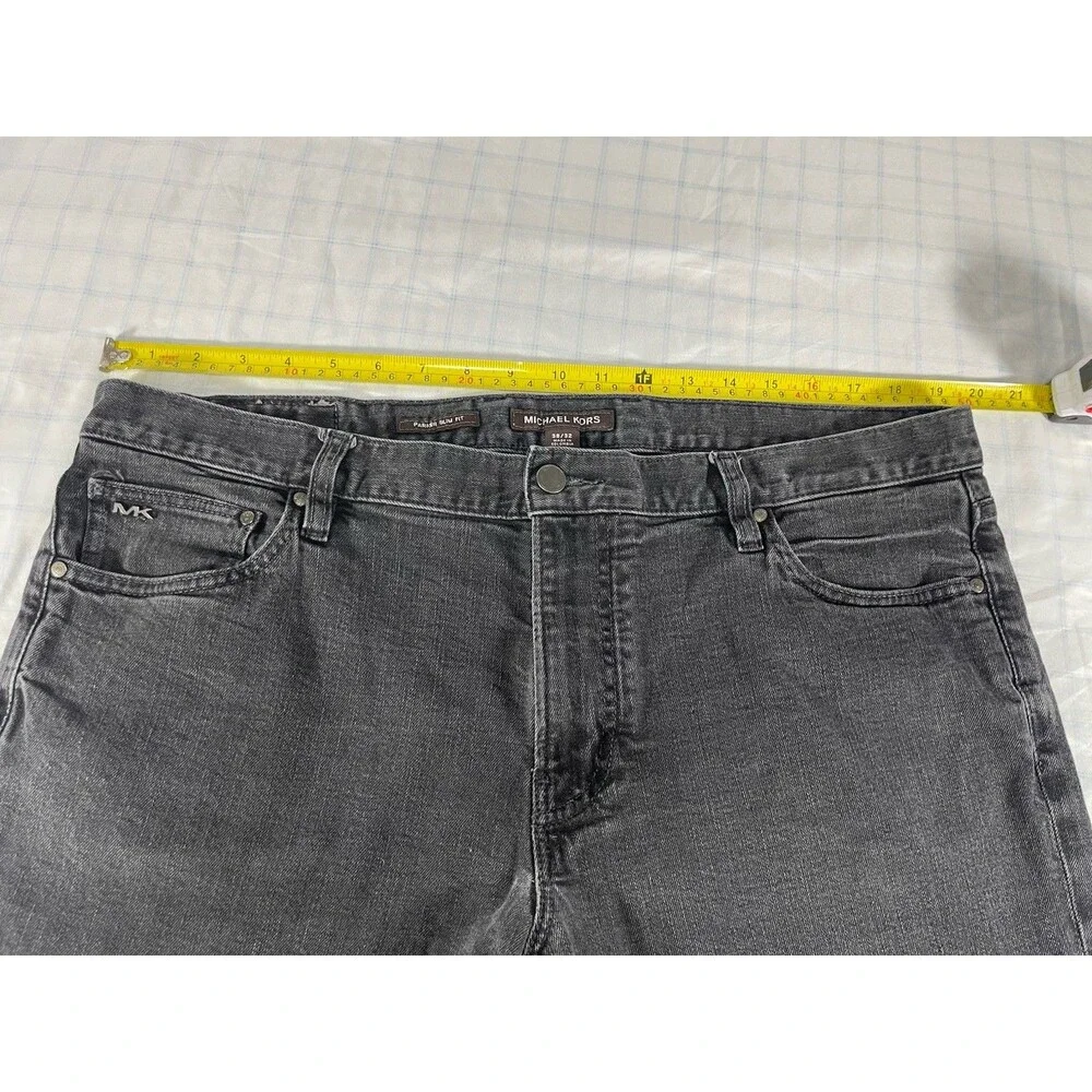 Michael Kors Parker Slim Fit Jeans Men's 38x32 Gray American Milled Denim